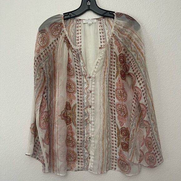Honey Punch Sheer Blouse Size XS - Picture 1 of 4